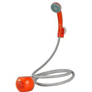 portable handheld travel camping shower pump apolegamic with water bucket 1 Set